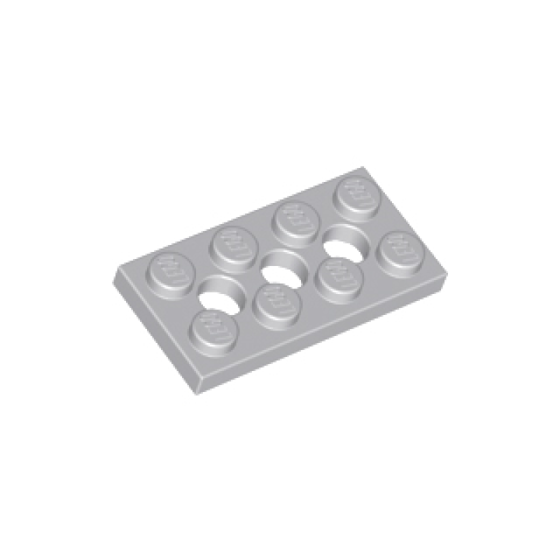 Technic, Plaat 2x4 met 3 gaten Light Bluish Gray