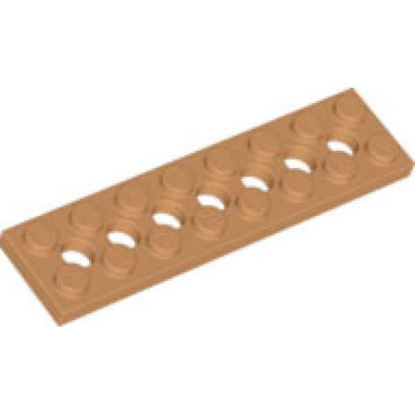 Technic, Plaat 2x8 met 7 gaten Medium Nougat