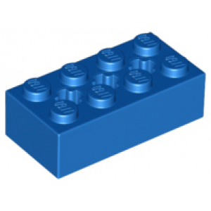 Technic, Steen 2x4 met 3 as gaten Blue