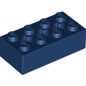 Technic, Steen 2x4 met 3 as gaten Dark Blue