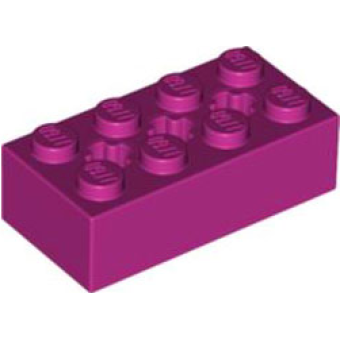 Technic, Steen 2x4 met 3 as gaten Magenta