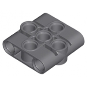 Technic, Pin Koppeling Blok, Hefbalk 1x3x3 Dark Bluish Gray