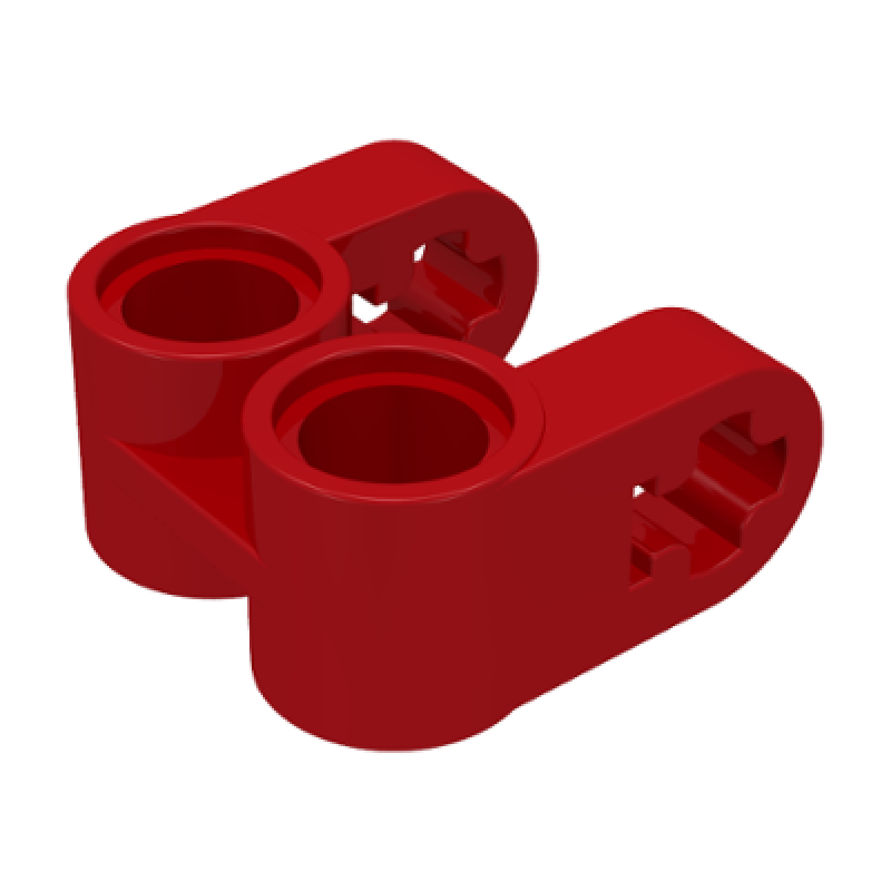 Technic, As en Pin Koppeling Loodrecht met dubbele splitsing Red