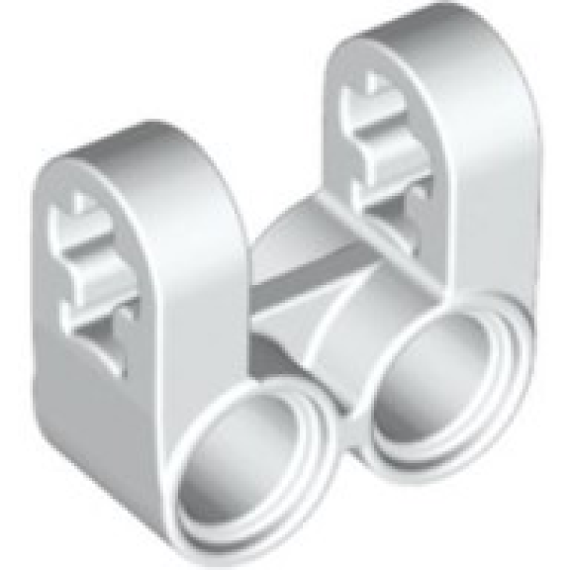 Technic, As en Pin Koppeling Loodrecht met dubbele splitsing White