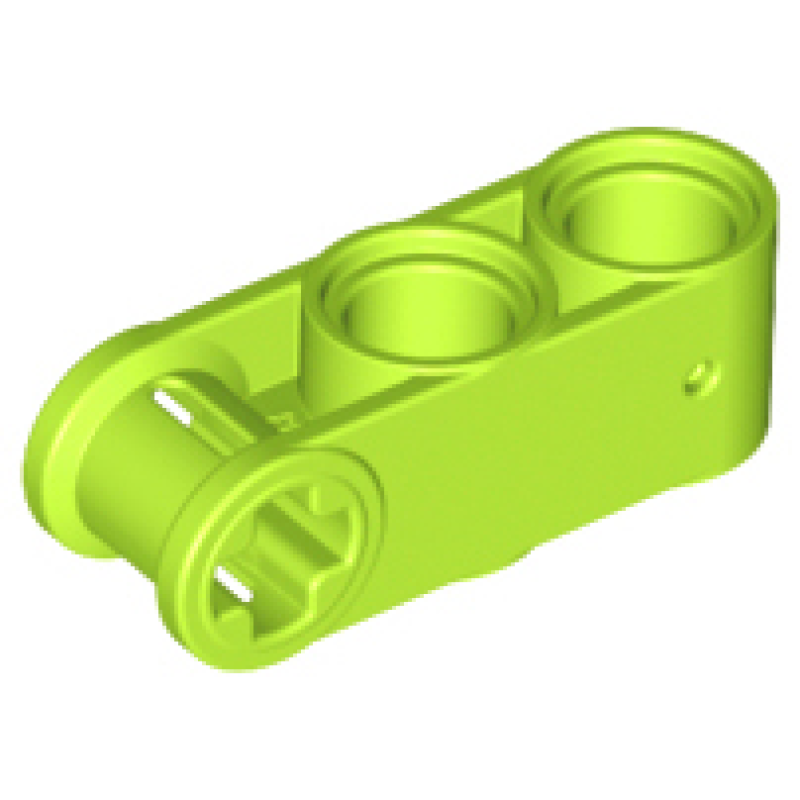 Technic, As en Pin Koppeling Loodrecht 3L met 2 pin gaten Lime