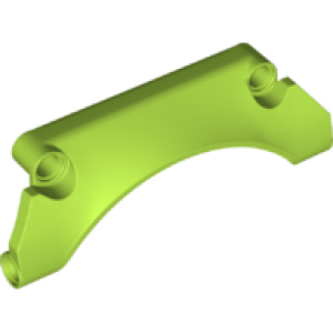 Technic, Paneel Spatbord Gebogen Vorm #30 9x2x3 Lime