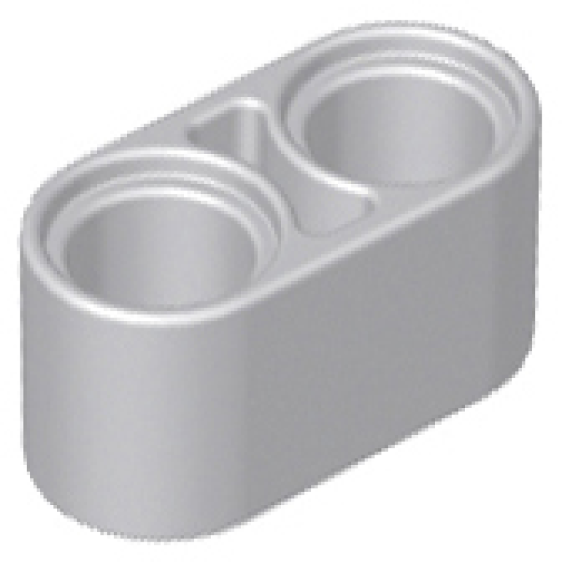 Technic, Hefbalk Dik 1x2 Light Bluish Gray