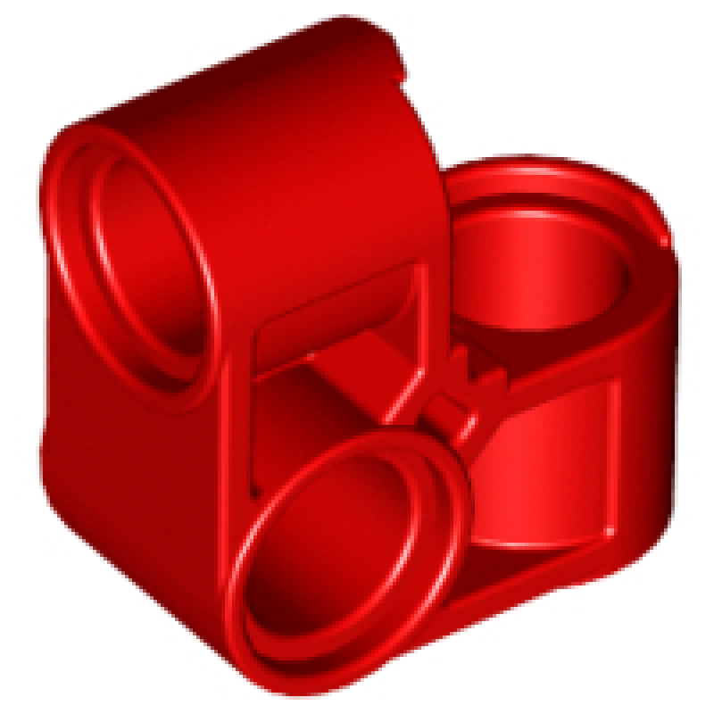 Technic, Pin Koppeling Loodrecht 2x2 gebogen Red