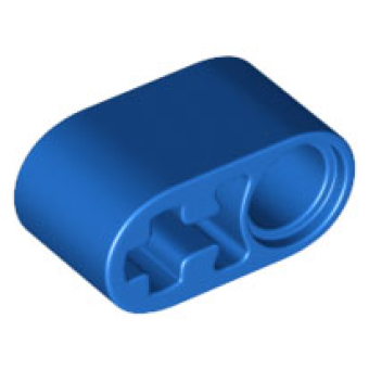 Technic, Hefbalk Dik 1x2 met pin gat en as gat Blue