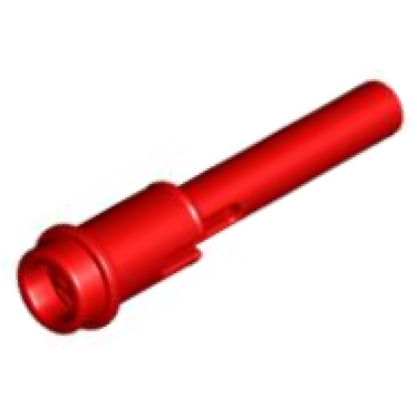 Technic, Pin 1/2 met 2L Staaf (Raket) Red