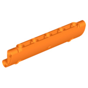 Technic, Paneel Gebogen 11x3 met 2 pin gaten Orange