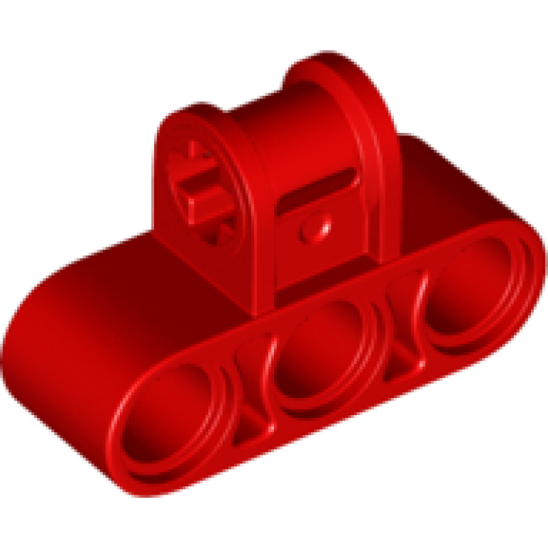Technic, As en Pin Koppeling Drievoudig Loodrecht Red