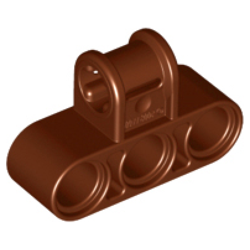 Technic, As en Pin Koppeling Drievoudig Loodrecht Reddish Brown