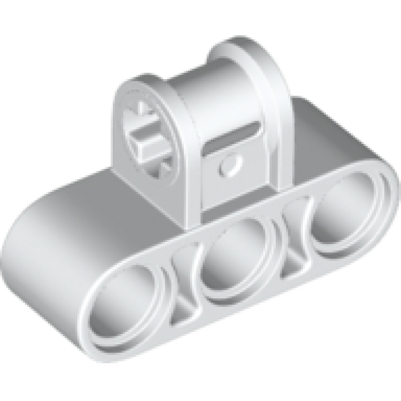 Technic, As en Pin Koppeling Drievoudig Loodrecht White