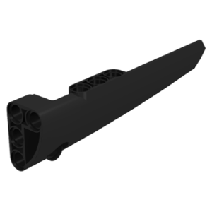 Technic, Paneel Vorm #6 Lang Glad B Kant Black