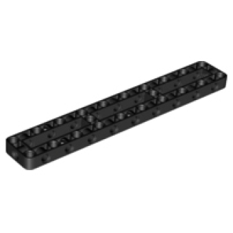 Technic, Helfbalk, Aangepast Frame Dik 3x19 open midden Black