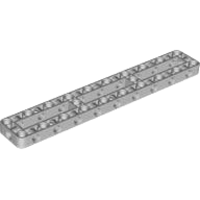 Technic, Helfbalk, Aangepast Frame Dik 3x19 open midden Light Bluish Gray
