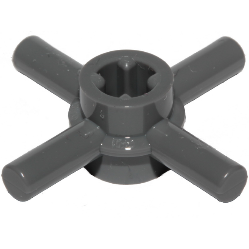 Technic, As Koppeling met 4 staven en as gat Dark Bluish Gray