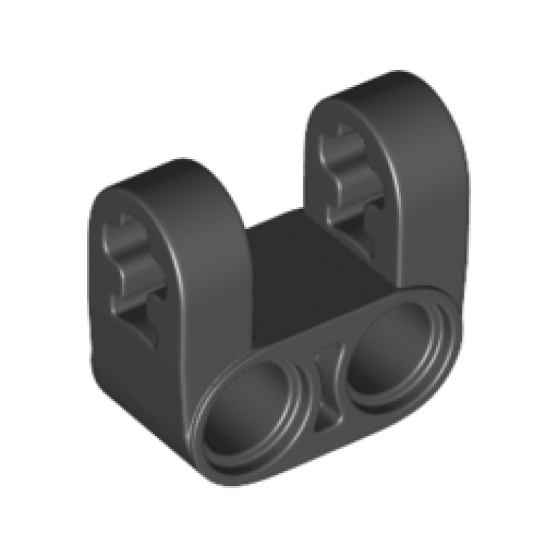 Technic, As en Pin Koppeling Loodrecht met dubbele splitsing en versterkte zijden Black