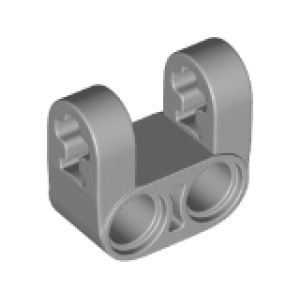 Technic, As en Pin Koppeling Loodrecht met dubbele splitsing en versterkte zijden Light Bluish Gray