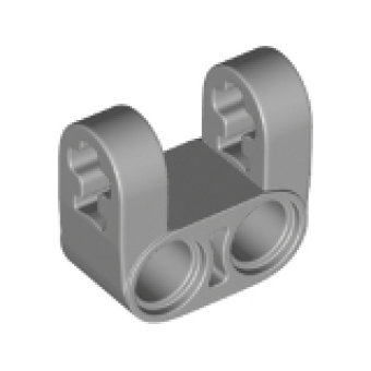 Technic, As en Pin Koppeling Loodrecht met dubbele splitsing en versterkte zijden Light Bluish Gray