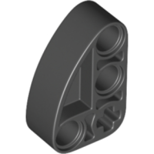 Technic, Hefbalk Aangepast L-vorm 2x3 dik, L-vorm kwart gebogen Black