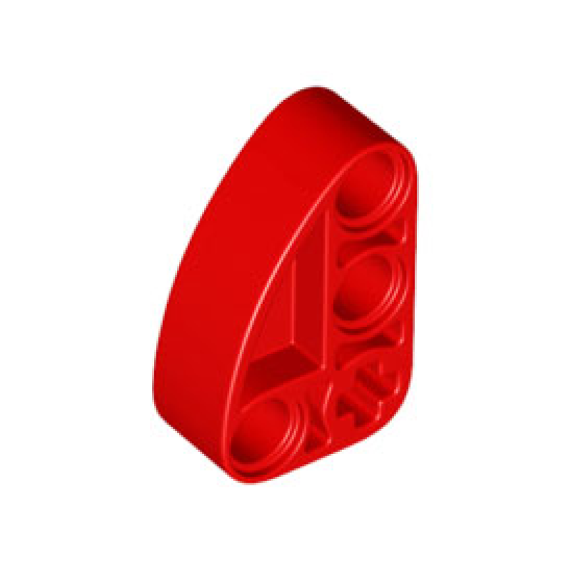 Technic, Hefbalk Aangepast L-vorm 2x3 dik, L-vorm kwart gebogen Red