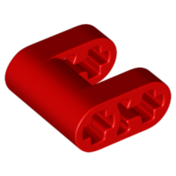 Technic, Hefbalk, Aangepast Vork 2x2 met as gaten Red