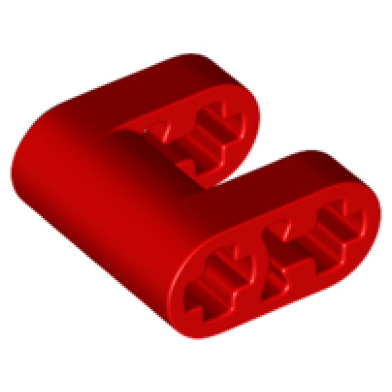 Technic, Hefbalk, Aangepast Vork 2x2 met as gaten Red