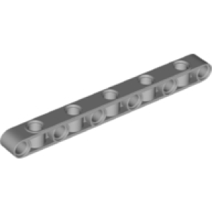 Technic, Hefbalk, Aangepast met Haakse Gaten Dik 1x11 Light Bluish Gray