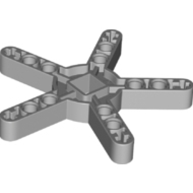 Technic, Hefbalk, Aangepast Rotor 5 Blad met Vierkant Gat Light Bluish Gray