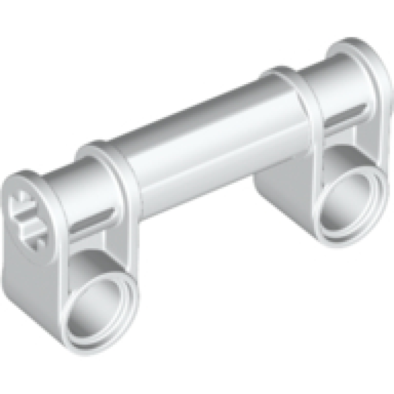 Technic, As en Pin Koppeling Loodrecht Dubbel met Pin Koppeling 2L White