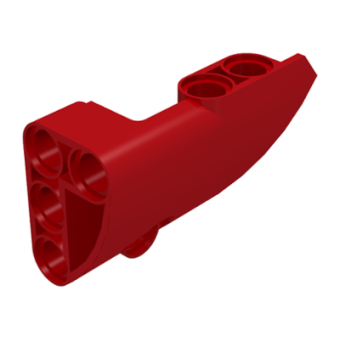 Technic Paneel Vorm #2 Small Glad Kort Kant B Red