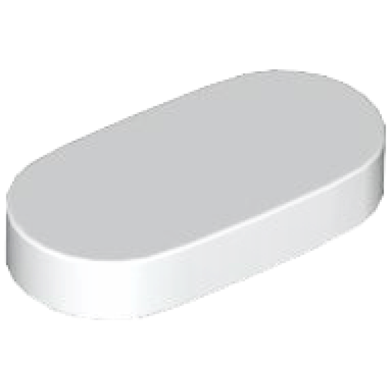 Tegel, Rond 1x2 ovaal White