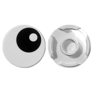 Tegel, Rond 2x2 met oog patroon White