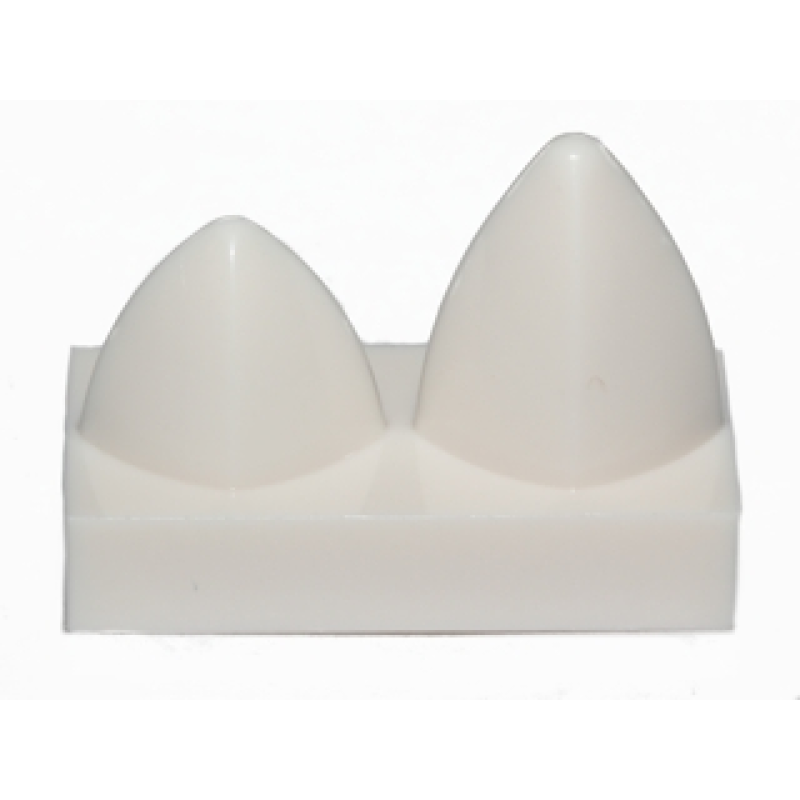 Tegel, Aangepast 1x2 met 2 tanden verticaal White