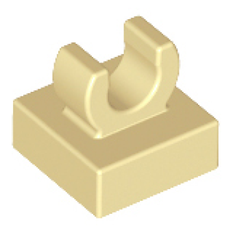 Tegel, Aangepast 1x1 met open clip Tan