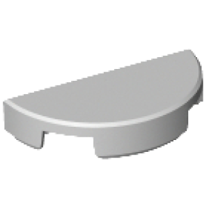 Tegel, Rond 1x2 half Light Bluish Gray