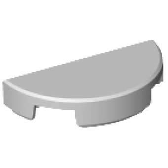 Tegel, Rond 1x2 half Light Bluish Gray