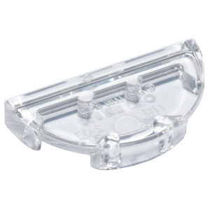 Tegel, Rond 1x2 half Trans Clear