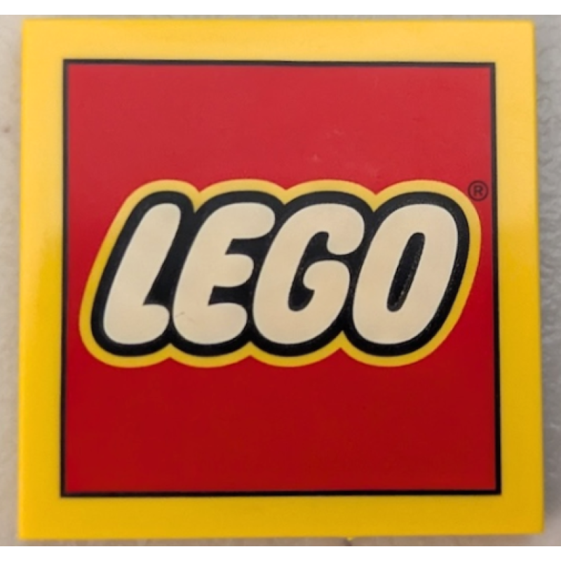 Tegel 4x4 met Lego opdruk Yellow