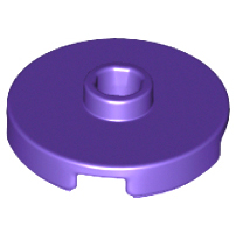 Tegel, Rond 2x2 met open nop Dark Purple