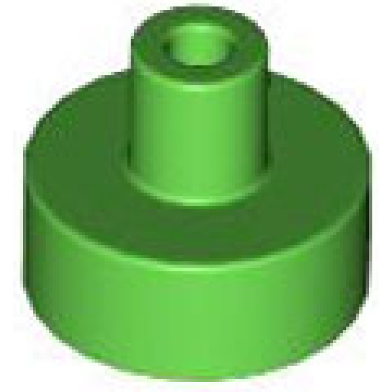Tegel, Rond 1x1 met pin Bright Green