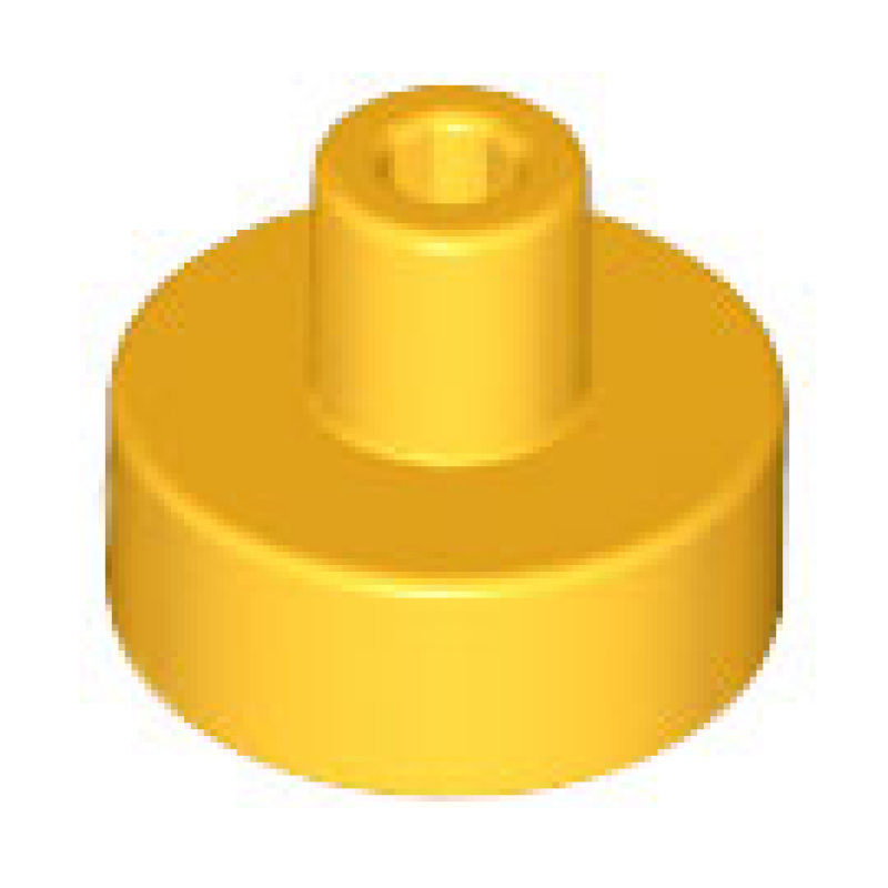 Tegel, Rond 1x1 met pin Bright Light Orange