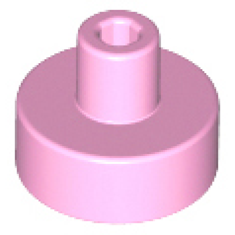 Tegel, Rond 1x1 met pin Bright Pink