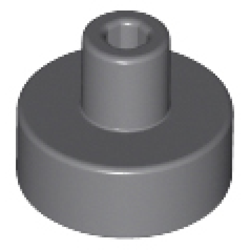 Tegel, Rond 1x1 met pin Dark Bluish Gray