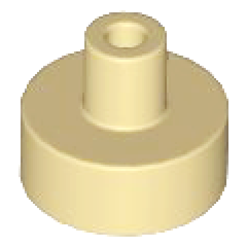 Tegel, Rond 1x1 met pin Tan