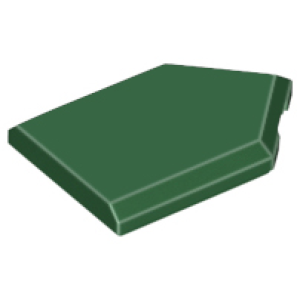 Tegel, Aangepast 2x3 vijfhoekig Dark Green