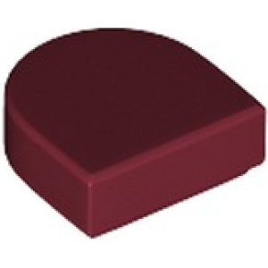 Tegel, Half Rond 1x1 Dark Red