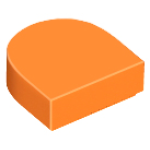 Tegel, Half Rond 1x1 Orange